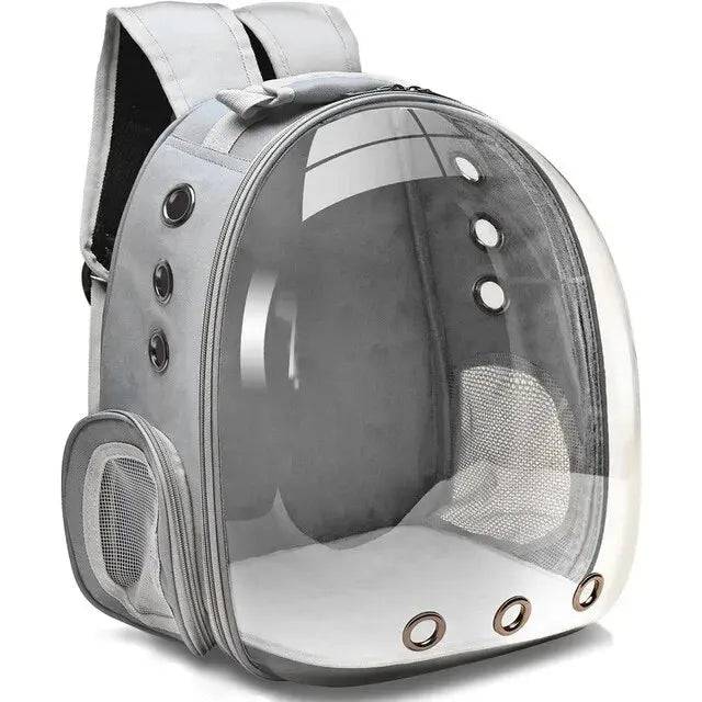 Cat Pet Carrier Backpack Transparent Capsule 40x16x34cm / Grey - IHavePaws