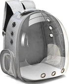 Cat Pet Carrier Backpack Transparent Capsule 40x16x34cm / Grey - IHavePaws