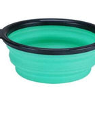 Collapsible Silicone Pet Bowl with Carabiner for Outdoor Adventures and Camping 350ml Light Green / 350ml (13x9x5.5cm) - IHavePaws