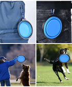Collapsible Silicone Pet Bowl with Carabiner for Outdoor Adventures and Camping 350ml - IHavePaws