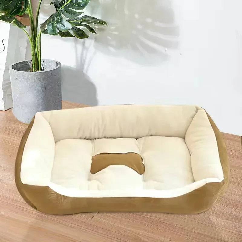 Square Plush Kennel: The Perfect Bed for Your Pet cat dog bed 12 / XS(43X34X12CM) - IHavePaws