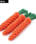 Dog toy for cleaning Teeth carrot, knot rope, ball, cotton rope, dumbbell puppy C 22x3cm - IHavePaws