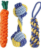 Dog toy for cleaning Teeth carrot, knot rope, ball, cotton rope, dumbbell puppy - IHavePaws