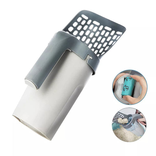 Compact Cat Litter Shovel Scoop with Built-In Trash Can - IHavePaws