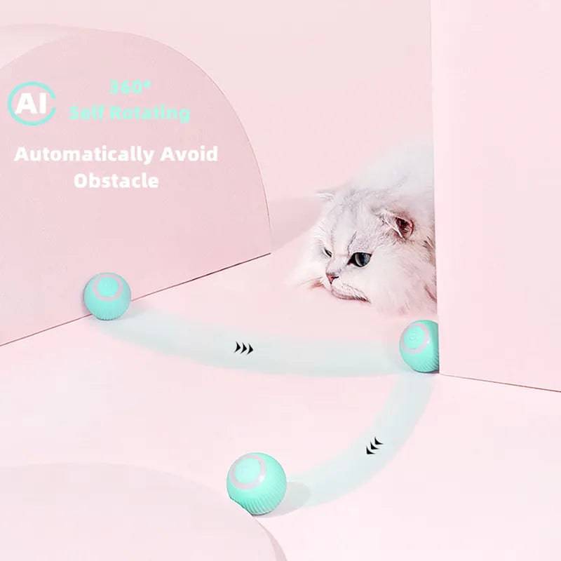 Electric smart cat ball toy – automatic rolling and interactive for training and Indoor playtime - IHavePaws