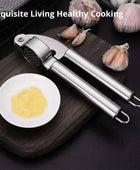 FlavorForge Stainless Steel Garlic Press Stainless steel color - IHavePaws