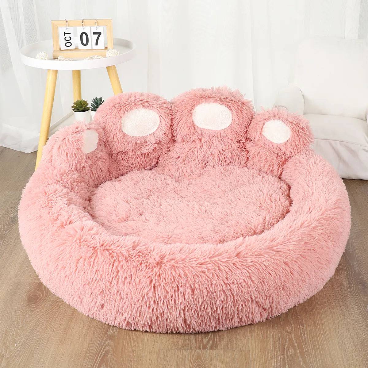 Fluffy Dog Bed: The Perfect Place for Your Furry Friend to Relax Pink / 50cm - IHavePaws