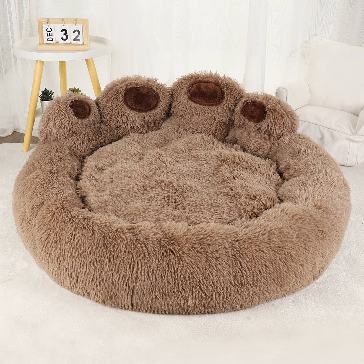 Fluffy Dog Bed: The Perfect Place for Your Furry Friend to Relax Coffee / 50cm - IHavePaws