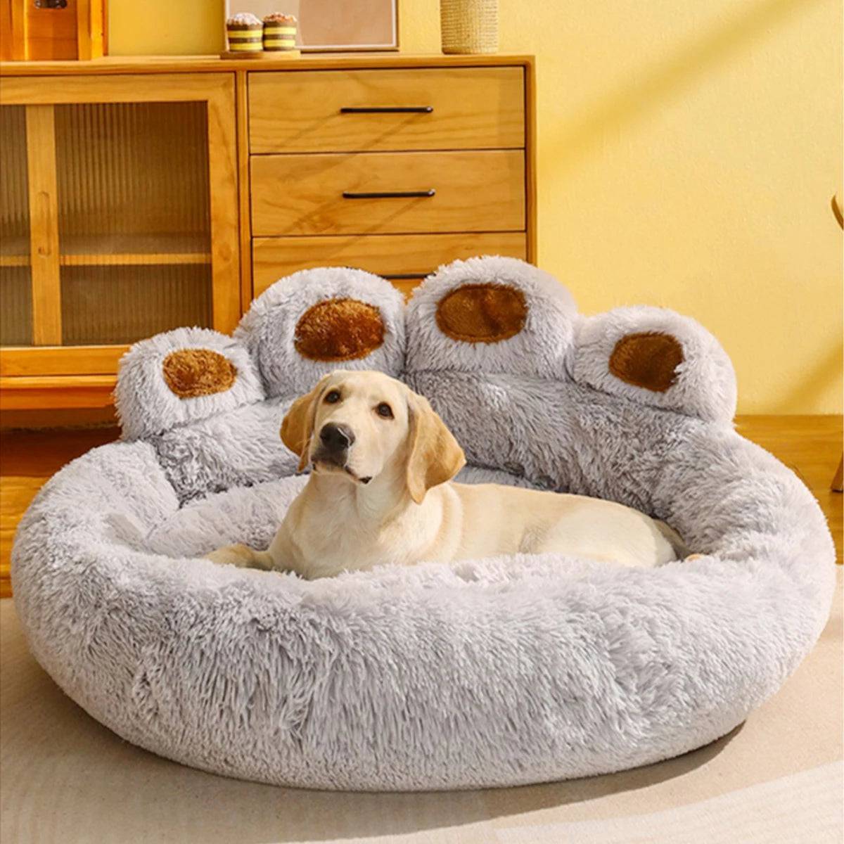 Fluffy Dog Bed: The Perfect Place for Your Furry Friend to Relax Light Gery / 50cm - IHavePaws