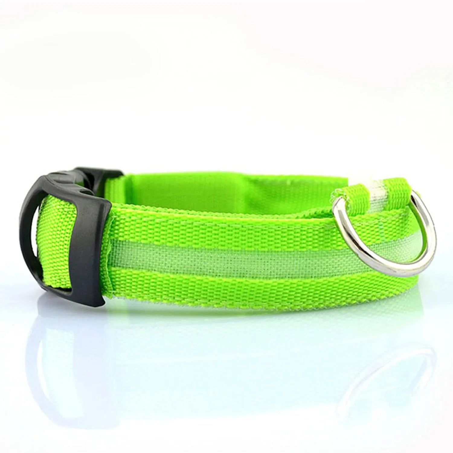 GlowGuard LED Dog Collar: Keep Your Pet Safe and Stylish in the Dark Green battery / XS neck 28-40cm - IHavePaws