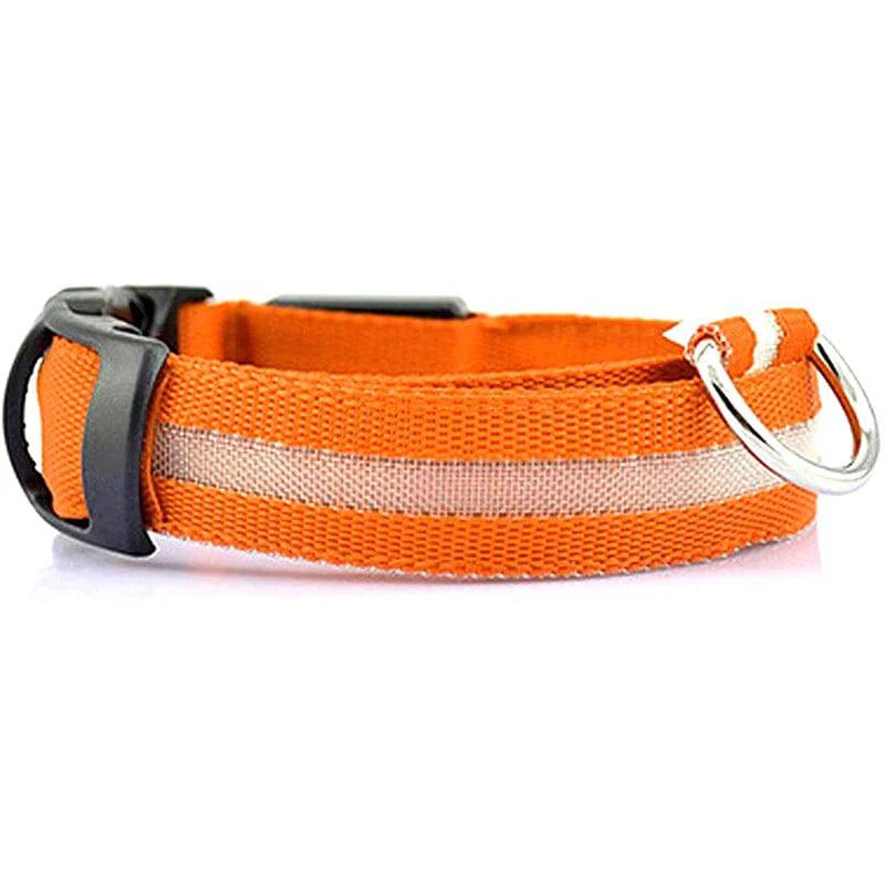 GlowGuard LED Dog Collar: Keep Your Pet Safe and Stylish in the Dark Orange battery / XS neck 28-40cm - IHavePaws