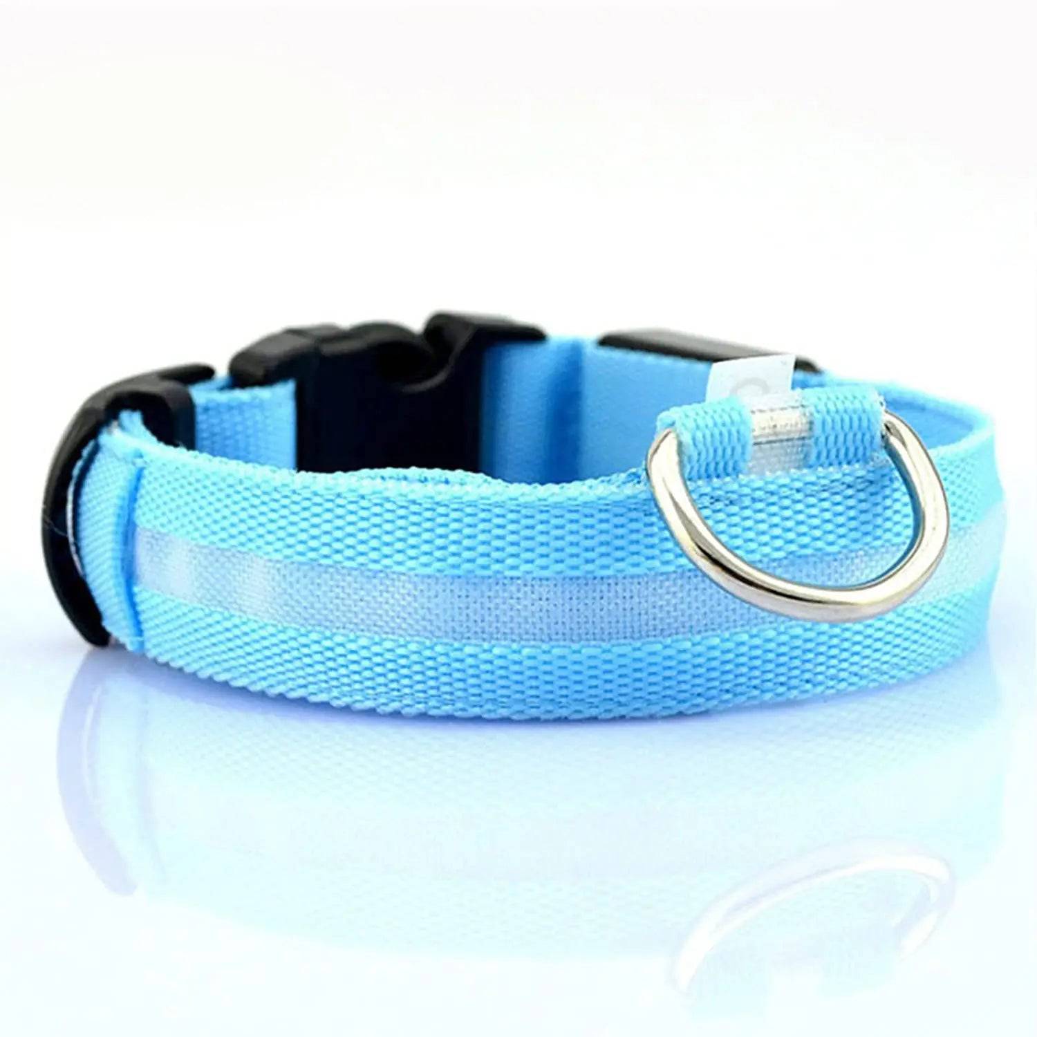 GlowGuard LED Dog Collar: Keep Your Pet Safe and Stylish in the Dark Blue battery / XS neck 28-40cm - IHavePaws