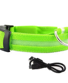 GlowGuard LED Dog Collar: Keep Your Pet Safe and Stylish in the Dark Greeb usb charging / XS neck 28-40cm - IHavePaws