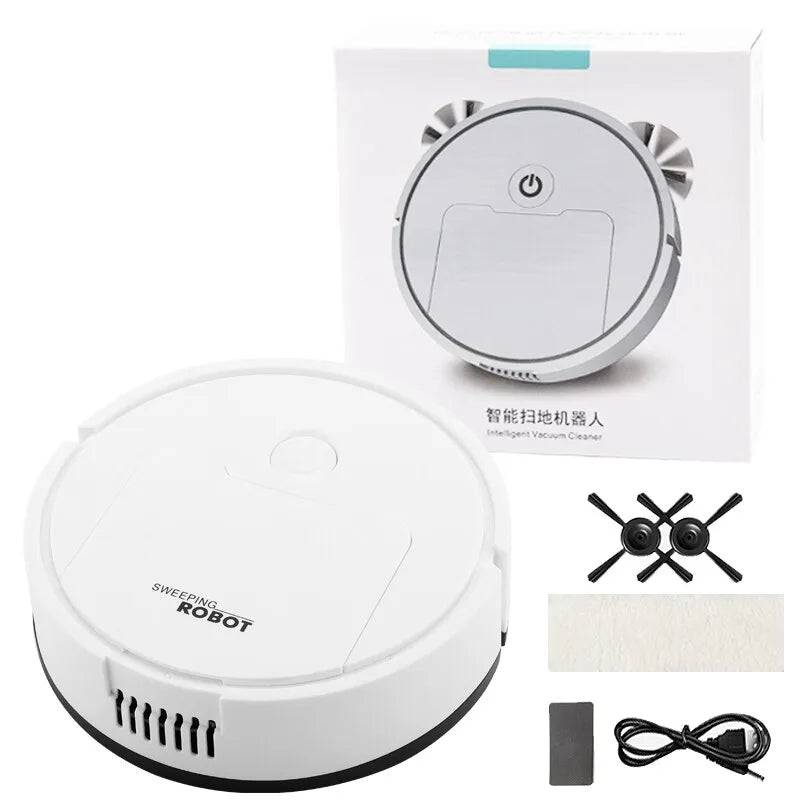Intelligent Sweeping Robot Household Mini Vacuum Cleaner Dust Sweeping Mopping Three In One White - IHavePaws