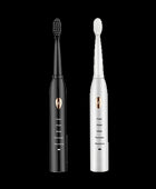 Adult Black White Classic Acoustic Electric Toothbrush - IHavePaws