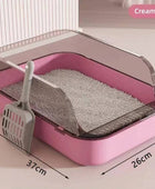 Pet Sandbox Cat Litter Box A Pink - IHavePaws