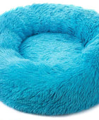 Cozy Round Cat Bed Blue / 40cm - IHavePaws