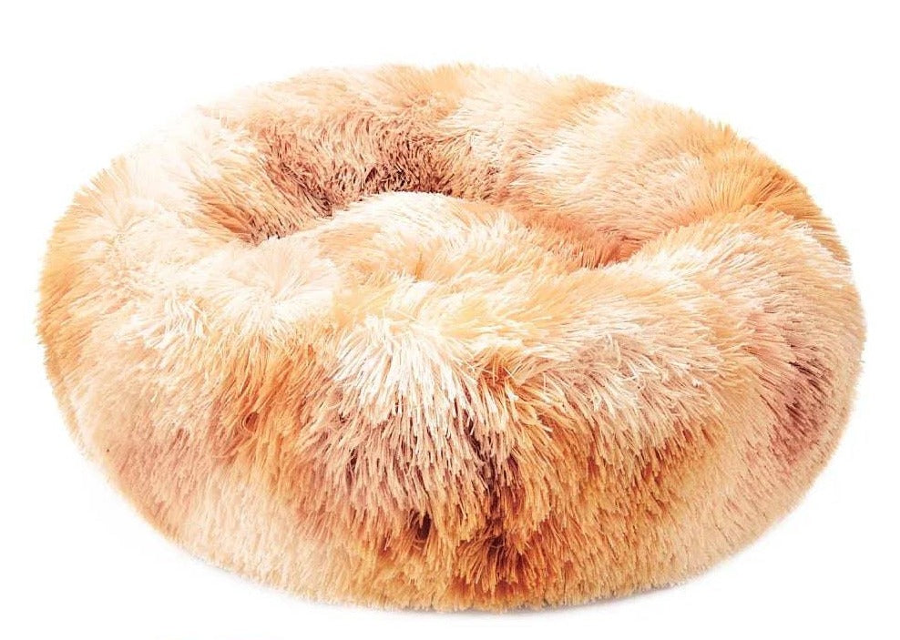 Cozy Round Cat Bed Rainbow Orange / 40cm - IHavePaws