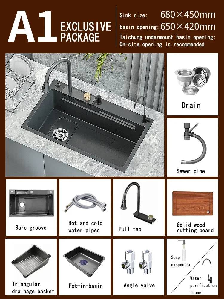 Stainless Steel Sinks – A Culmination of Elegance and Functionality 6845WS-A1 - IHavePaws