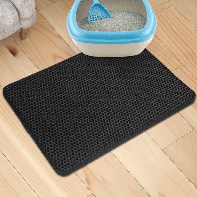 PurrGuard Pet Cat Litter Mat - The Ultimate Solution for a Clean and Tidy Space Black / 30x30cm - IHavePaws