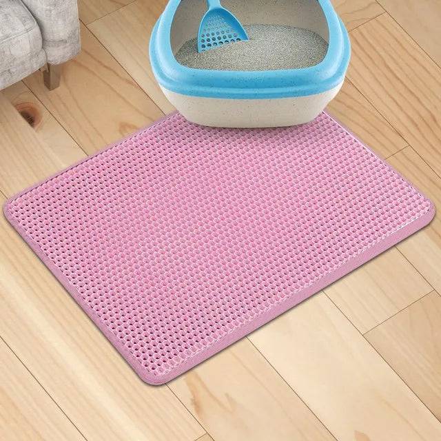 PurrGuard Pet Cat Litter Mat - The Ultimate Solution for a Clean and Tidy Space Pink / 30x30cm - IHavePaws