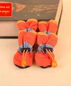 Pet Dog shoes Waterproof chihuahua Anti-slip boots Orange / 2 - ihavepaws.com