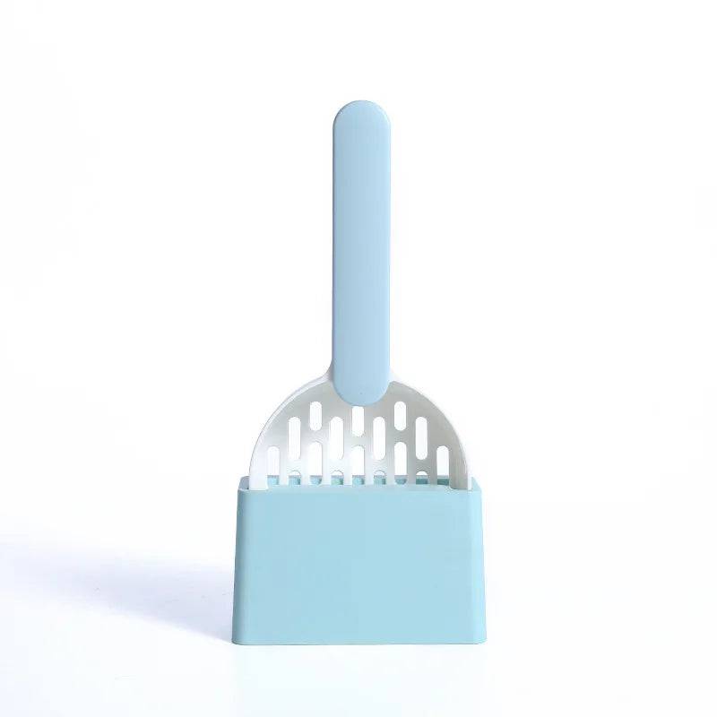 Pet-Friendly Litter Scoop with Base blue1 - IHavePaws