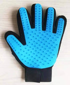 Pet Grooming 2 sided glove for Dog, Cat, Rabbit Fur Sky Blue Left - ihavepaws.com