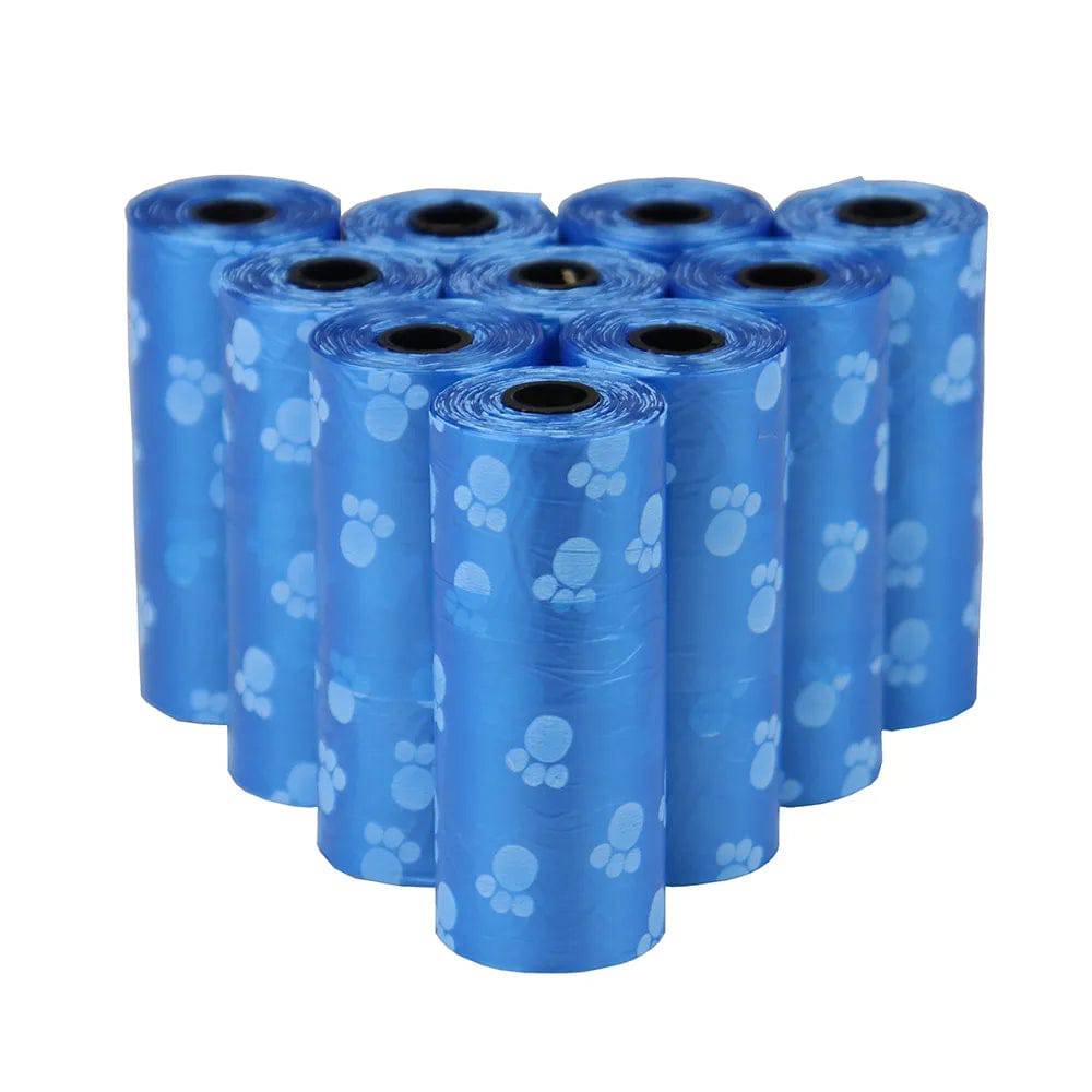 Pet Poop Bags Disposable Dog Waste Bags 5 Roll Blue - ihavepaws.com
