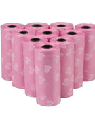 Pet Poop Bags Disposable Dog Waste Bags 5 Roll Pink - ihavepaws.com