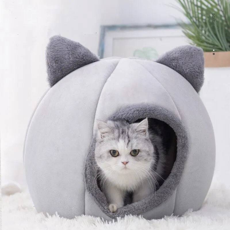 Pet Tent Cave Bed for Cats Small Dogs L / Gray - IHavePaws