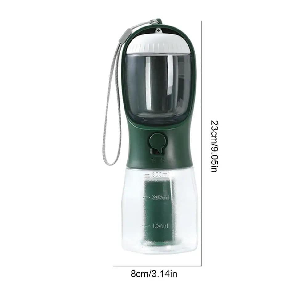 Portable Dog Water Bottle with Food Dispenser and Waste Bag Dispenser E - IHavePaws