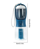 Portable Dog Water Bottle with Food Dispenser and Waste Bag Dispenser D - IHavePaws