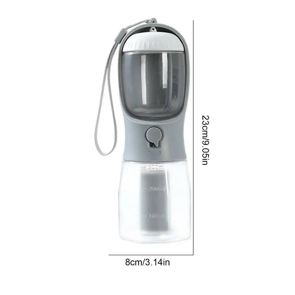 Portable Dog Water Bottle with Food Dispenser and Waste Bag Dispenser F - IHavePaws
