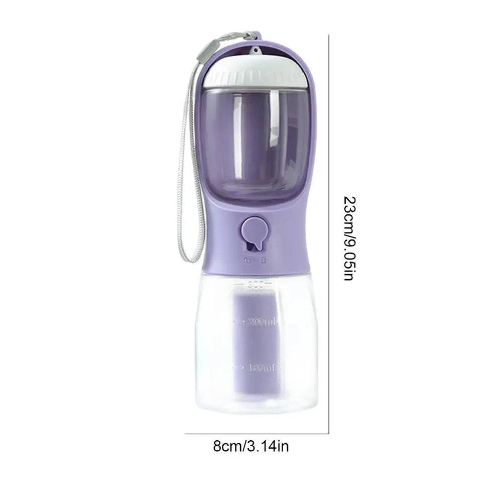 Portable Dog Water Bottle with Food Dispenser and Waste Bag Dispenser H - IHavePaws