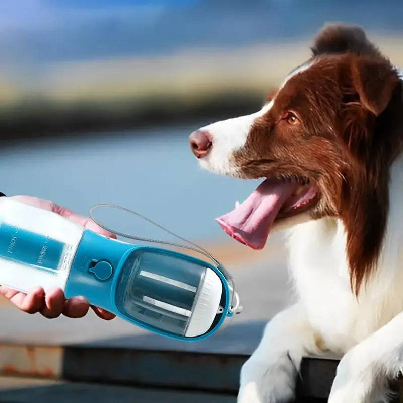 Portable Dog Water Bottle with Food Dispenser and Waste Bag Dispenser C - IHavePaws