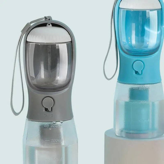 Portable Dog Water Bottle with Food Dispenser and Waste Bag Dispenser - IHavePaws