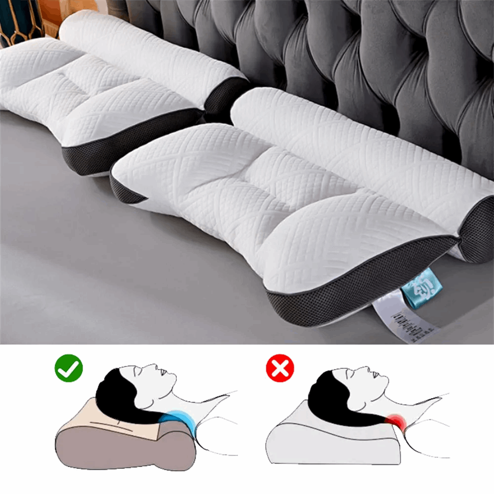 1pc Cervical Orthopedic Soft Neck Pillow with Down Fiber Filling - IHavePaws