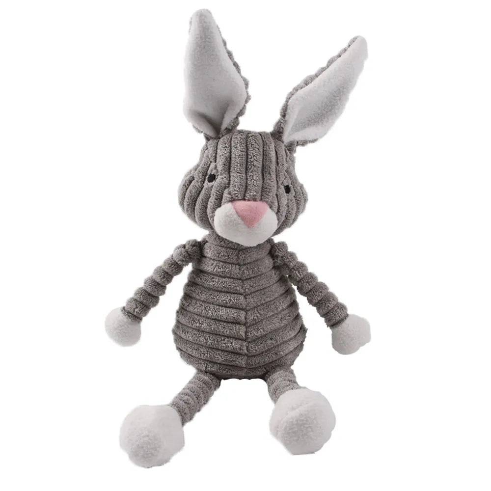 Plush Dog Toys Corduroy for Small Medium Dogs Gray rabbit - IHavePaws