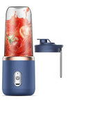 Portable Rechargeable Fruit Juicer Blue juicer lid - IHavePaws