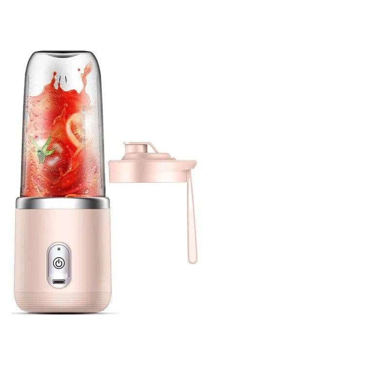 Portable Rechargeable Fruit Juicer Pink juicer lid - IHavePaws