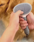 Escova removedora de pêlos de animais de estimação autolimpante: ferramenta de limpeza para cães e gatos - pente para desmatar