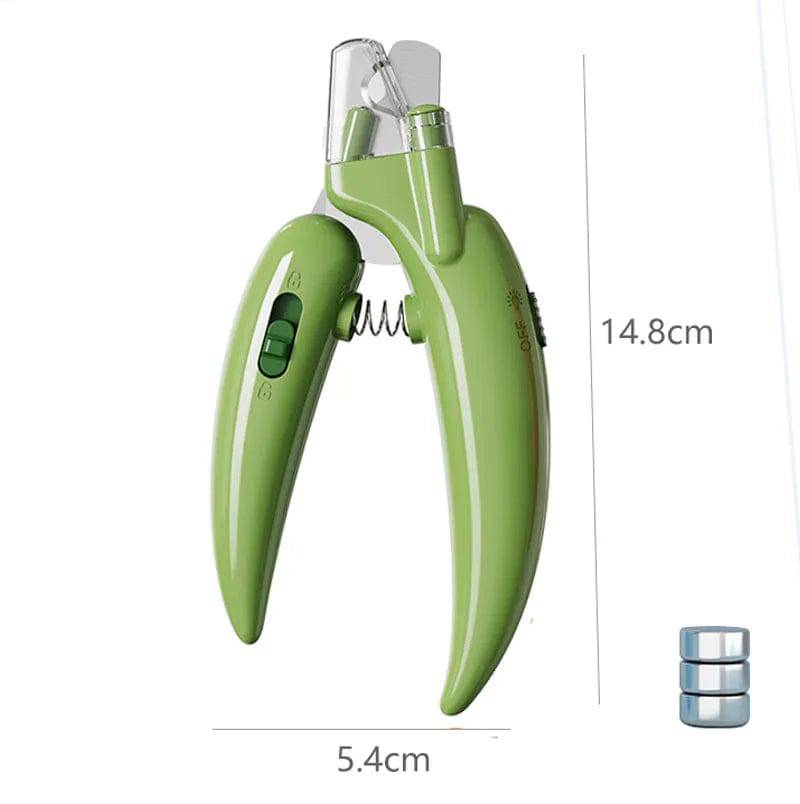 Professional Pet Nail Clippers with Led Light Pet Claw Grooming Scissors for Dogs Cats Green LED - IHavePaws