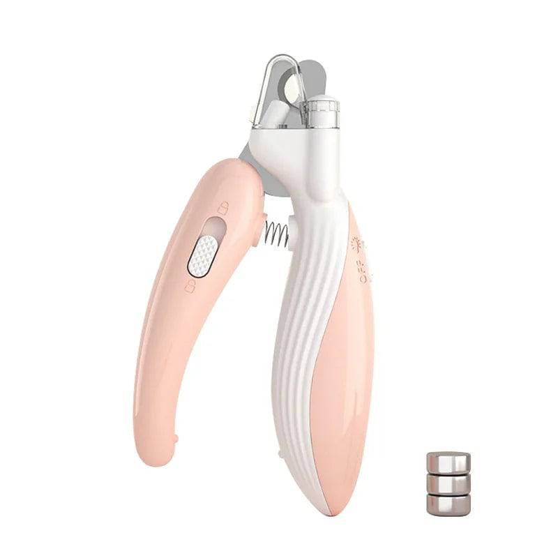 Professional Pet Nail Clippers with Led Light Pet Claw Grooming Scissors for Dogs Cats Pink LED - IHavePaws