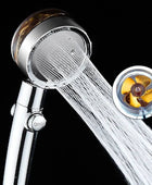Propeller Shower Head Rainfall High Preassure Water Saving Bathroom Shower Yellow - IHavePaws