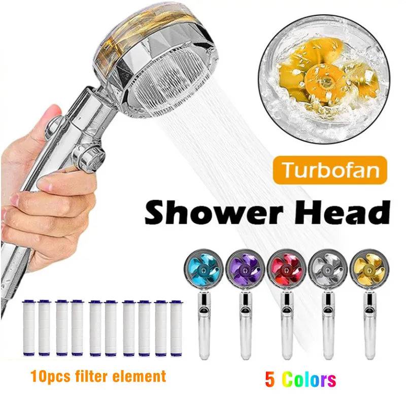 Propeller Shower Head Rainfall High Preassure Water Saving Bathroom Shower - IHavePaws