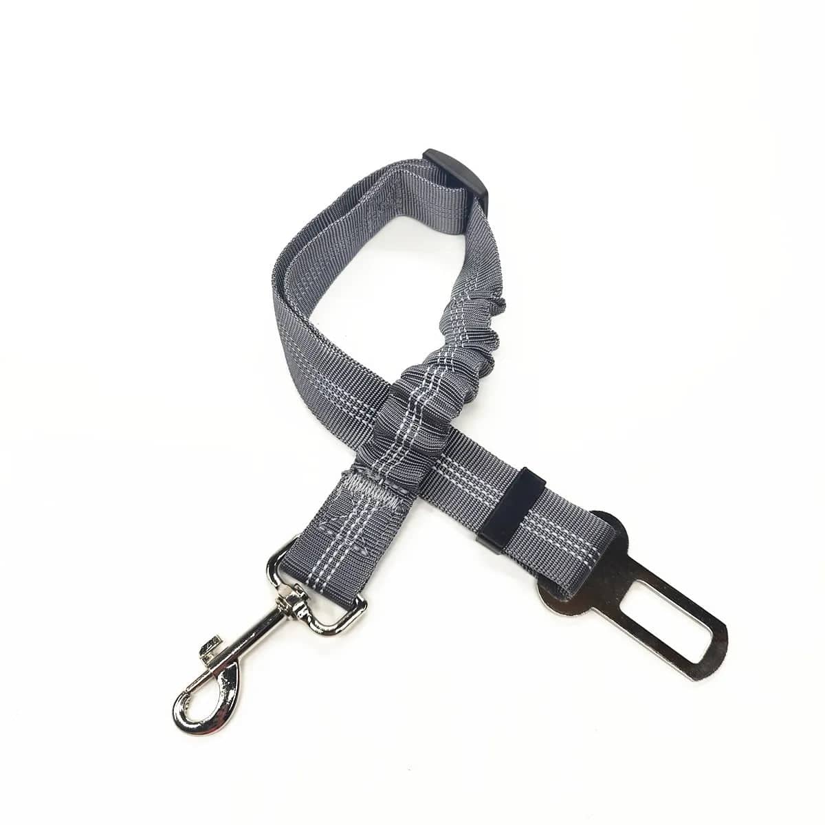 Reliable safety line with a security mechanism for dogs and cats Stretchable Gray - IHavePaws