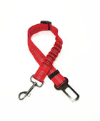 Reliable safety line with a security mechanism for dogs and cats Stretchable Red - IHavePaws