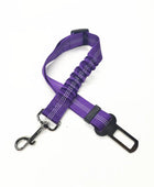 Reliable safety line with a security mechanism for dogs and cats Stretchable Purple - IHavePaws