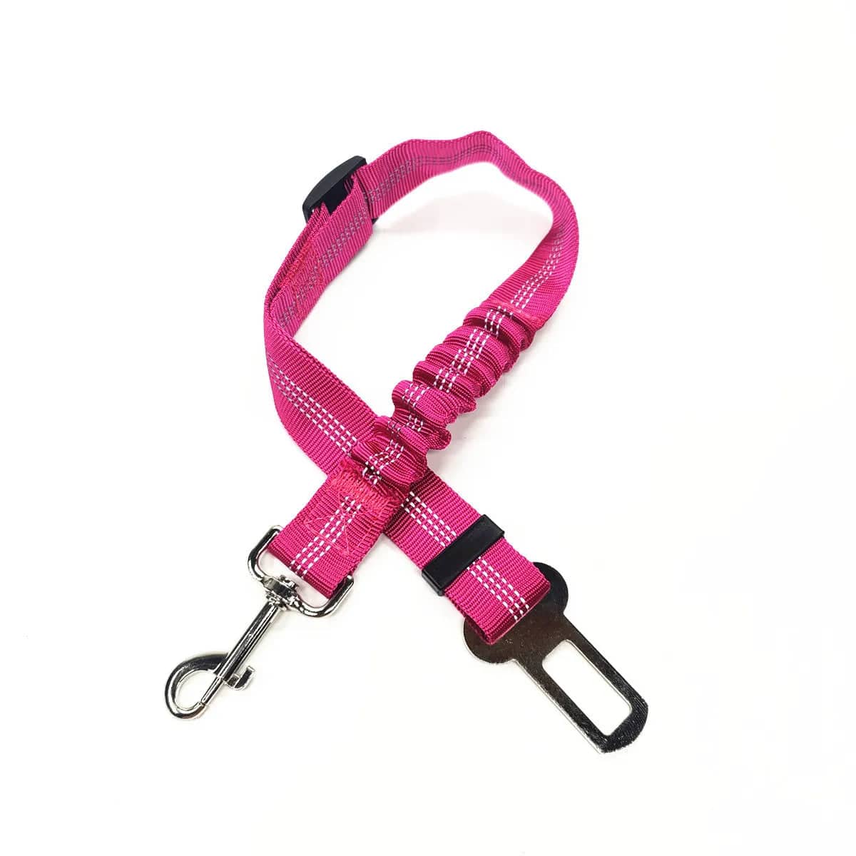Reliable safety line with a security mechanism for dogs and cats Stretchable Purple Red - IHavePaws